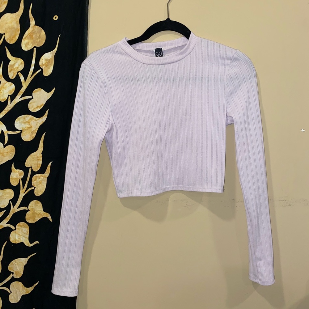 lilac cropped long sleeve